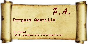 Porgesz Amarilla névjegykártya